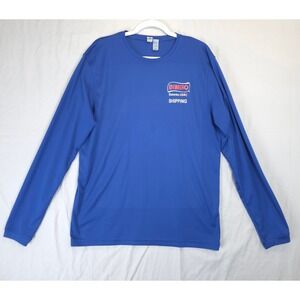 Bimbo Bakeries USA Shipping Long Sleeve Crew Neck T Shirt Blue L Workwear